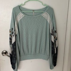Free people ballon sleeve top